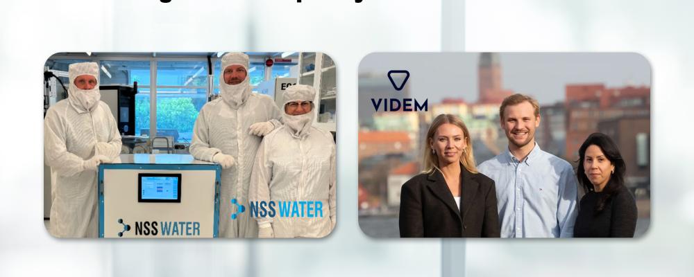 Bilden är ett montage. På bild: Team bakom de två bolag som är med på 33-listan 2025 Bild: GU Ventures