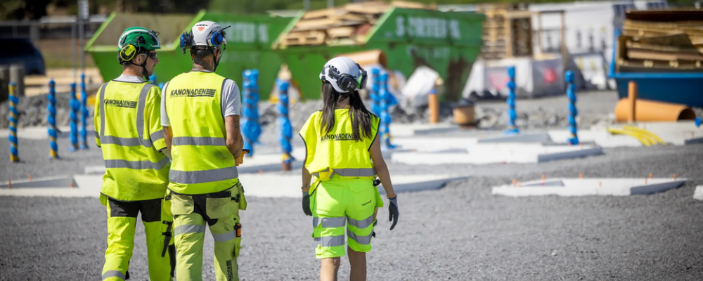Uppdraget för Gävles nya reningsverk omfattar mark-, lednings- och grundläggningsarbeten för det nya reningsverket, som byggs på ett cirka tolv hektar stort område. Foto: Kanonaden