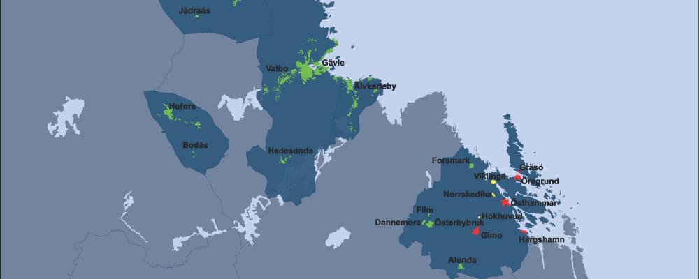 På grund av liten grundvattenbildning till följd av små nederbördsmängder under de senaste åren är grundvattennivåerna nu mycket låga i Östhammar, Öregrund, Gimo, Gräsö och Hargshamn. Bild: Gästrike Vatten