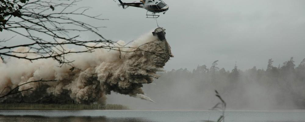 Kalkning av Bävsjön, Foto: Länsstyrelsen Västra Götaland