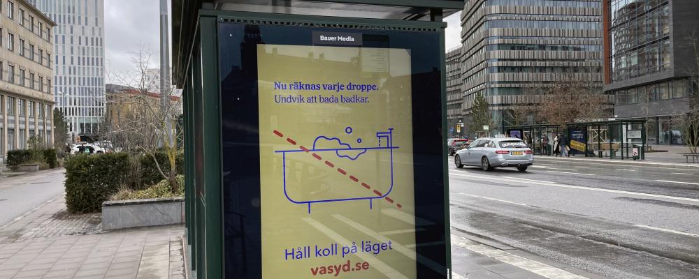 Nu räknas varje droppe. Foto: VASYD