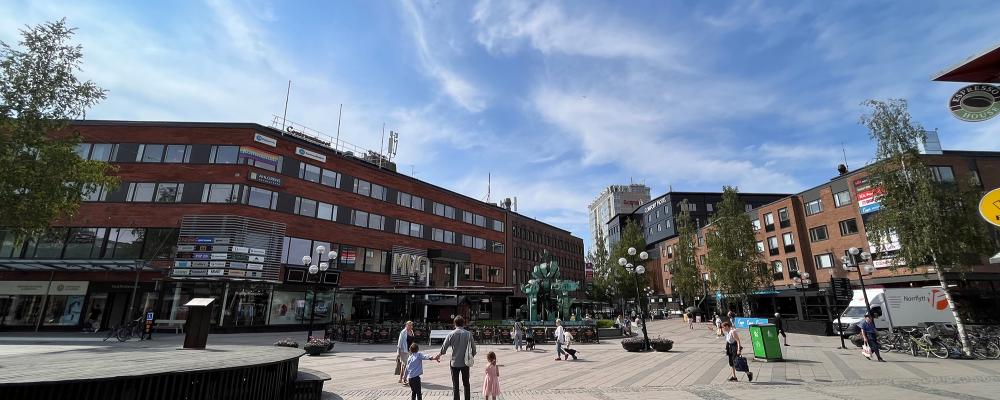Renmarkstorget juni 2023. Bild: Umeå kommun