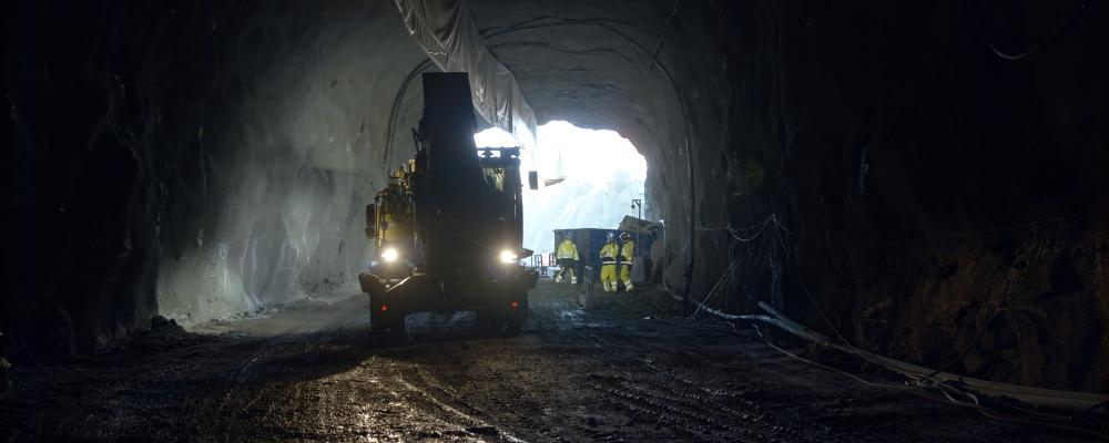 Arbetstunnel i Veddesta vid utbyggnaden av Blå linje till Barkarby.  Foto: Region Stockholm / MBP
