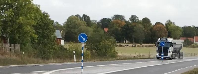 Väg 143 utanför Visby. Foto: Trafikverket