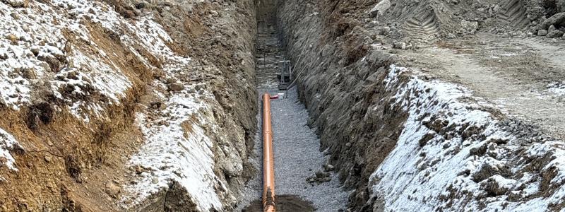 Utbyggnaden av det kommunala VA-nätet i Åbyggeby Foto: Gästrike Vatten