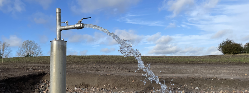 Brunnsborrning i Grevie oktober 2023. Foto: VA SYD