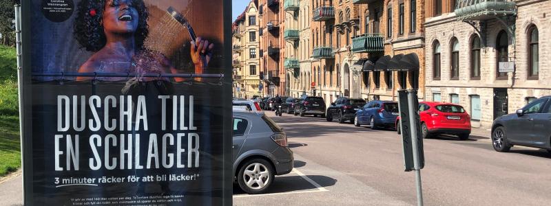 Caroline Wennergren var en av Melloartisterna som uppmanade göteborgarna att duscha till en schlager i maj 2024. Foto: johan Flanke