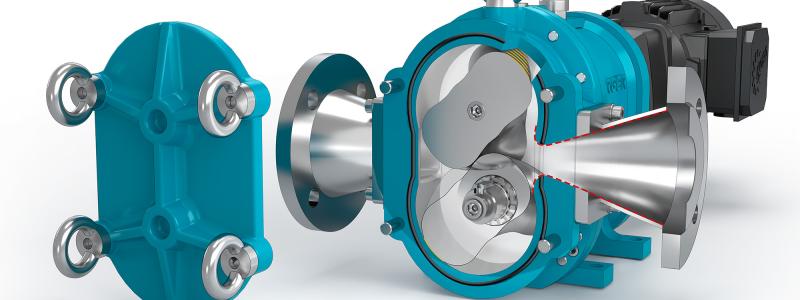 En lobrotorpump från Börger, som nu ingår i Torell Pumps sortiment på den svenska marknaden. Foto: Börger