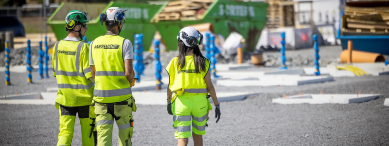 Uppdraget för Gävles nya reningsverk omfattar mark-, lednings- och grundläggningsarbeten för det nya reningsverket, som byggs på ett cirka tolv hektar stort område. Foto: Kanonaden