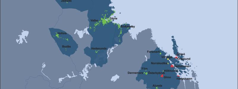 På grund av liten grundvattenbildning till följd av små nederbördsmängder under de senaste åren är grundvattennivåerna nu mycket låga i Östhammar, Öregrund, Gimo, Gräsö och Hargshamn. Bild: Gästrike Vatten