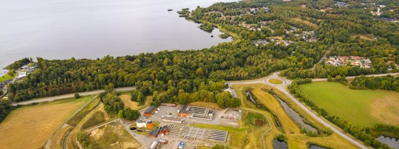 Hässleholms reningsverk med omnejd. Foto: Hässleholm Miljö