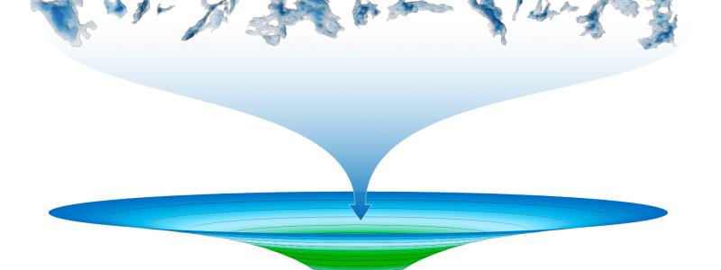 Forskare har kombinerat information om enskilda sjöars yta och djup för att visa hur de tillsammans interagerar med jordens klimatsystem. Illustration: Cristian Gudasz