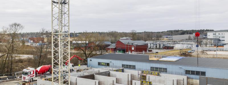 Strängnäs avloppsreningsverk byggs ut och moderniseras för att klara framtida behov och skärpta miljökrav. Foto: SEVAB/Lina Östling