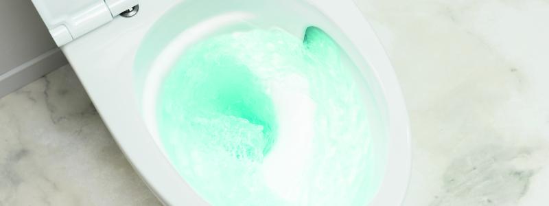 Den nya vägghängda toaletten. Foto: Geberit &Ifö