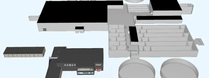 Illustration över avloppsreningsverket enligt senaste underlaget. Visionsbild: Lidköping miljö och teknik