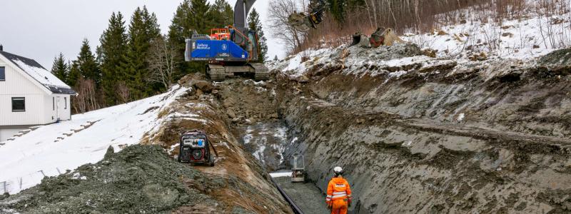 Projektet omfattar utbyte och förnyelse av vatten- och avloppssystem, separation av befintliga system samt etablering av nya kabellösningar. Foto: Mats Bakken