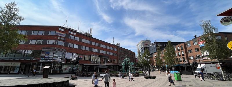Renmarkstorget juni 2023. Bild: Umeå kommun