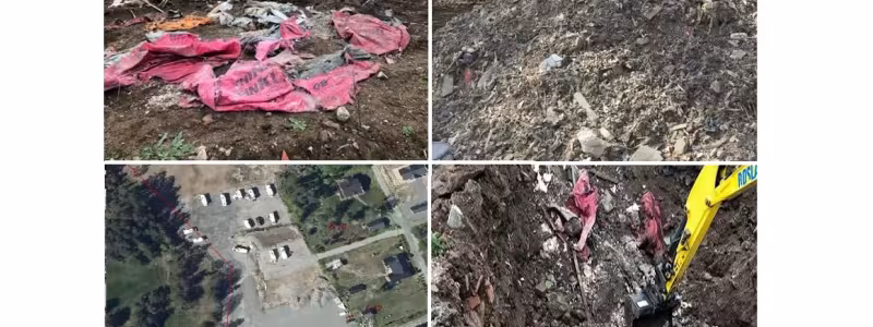 Bilder från platser i Norrtälje kommun där Think Pinks massor hamnat. Foto: Norrtälje kommun