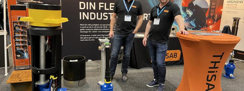 Magnus Harryson och Fredrik Sandberg presenterade THiSAB:s produkter på Vatten 2025.