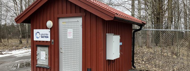 En av vattenkioskerna tillhörande Gästrike Vatten. Foto: Gästrike Vatten.