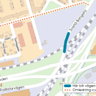 Arbetsområdet på Svartå Bangata i Örebro. Bild: Örebro kommun
