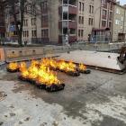 Tjältining pågår. Foto: Anna-Britha Ulvenklev/Örebro kommun.