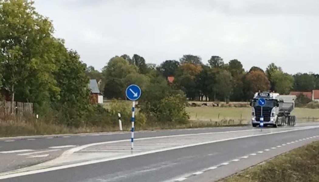 Väg 143 utanför Visby. Foto: Trafikverket