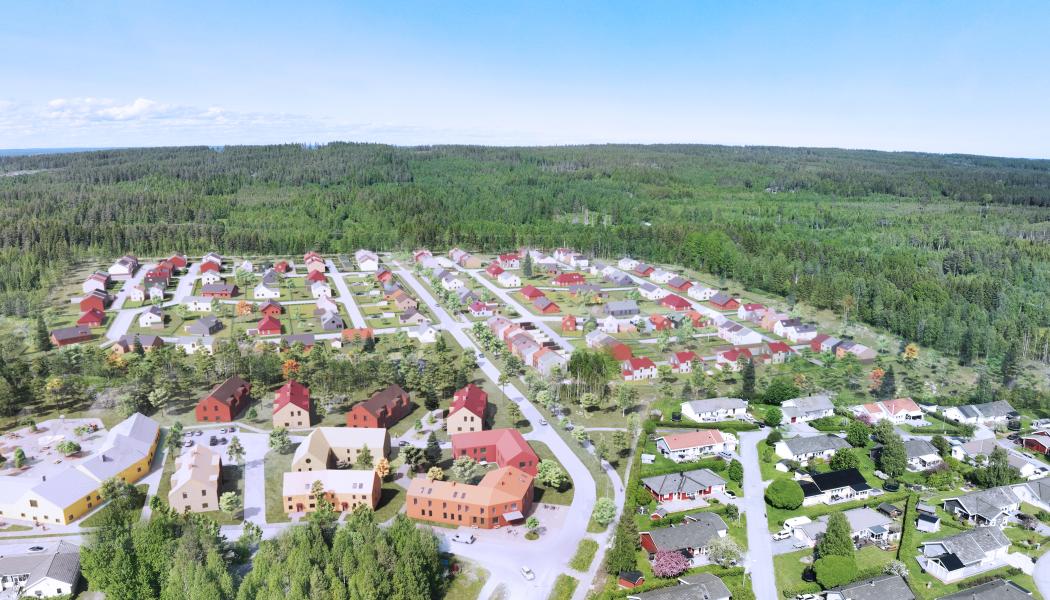 Morö Backe, flygvy mot norr Bild: Skellefteå kommun