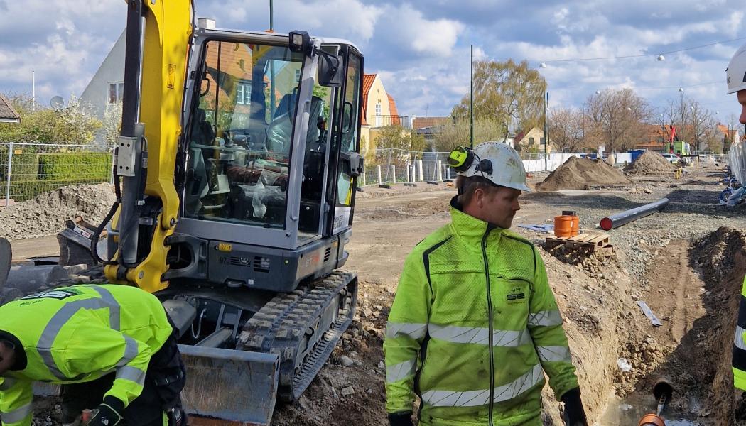 Rörarbeten. Pressbild: Aarsleff Pipe Technologies / Steg Entreprenør