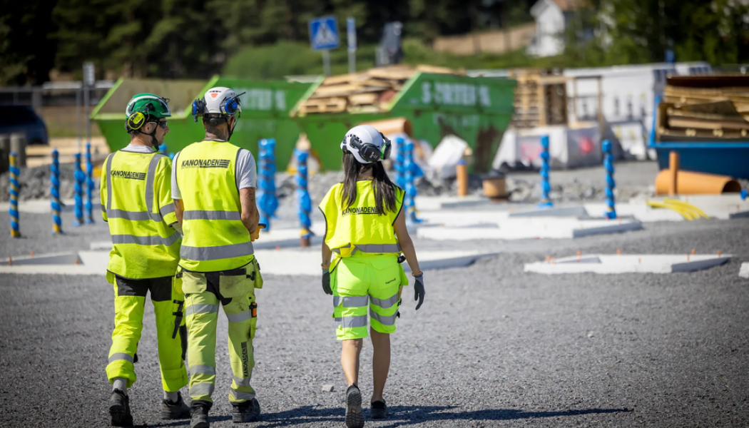 Uppdraget för Gävles nya reningsverk omfattar mark-, lednings- och grundläggningsarbeten för det nya reningsverket, som byggs på ett cirka tolv hektar stort område. Foto: Kanonaden
