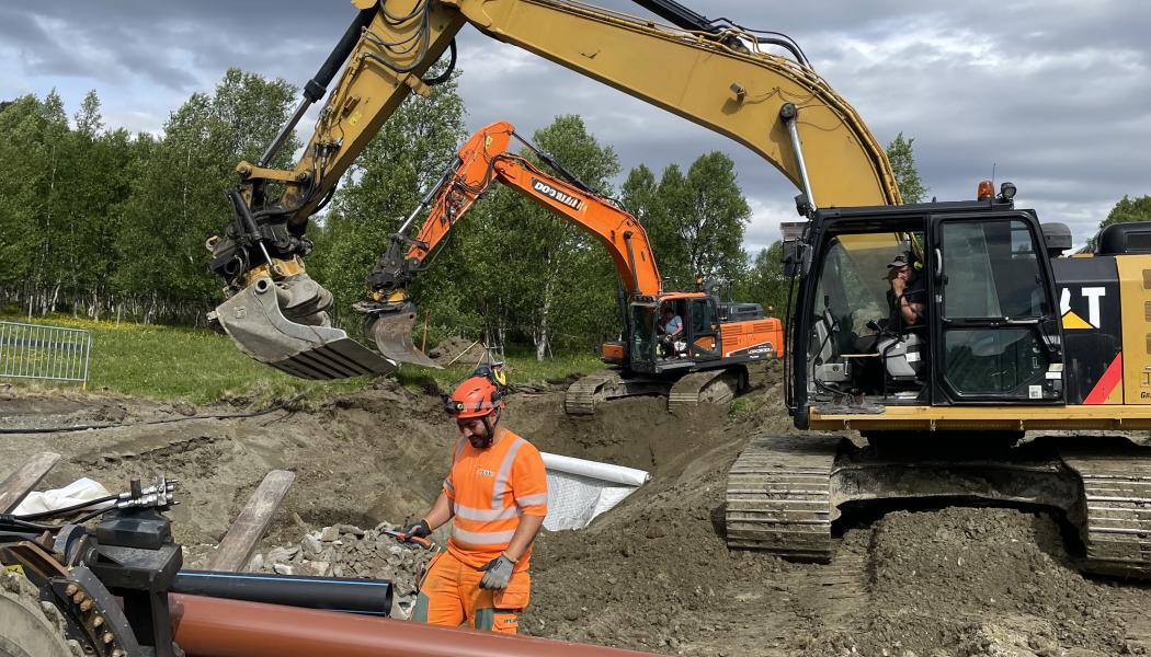 Arbetet inleddes i maj 2025 och väntas stå klart sommaren 2026. Foto: Peab