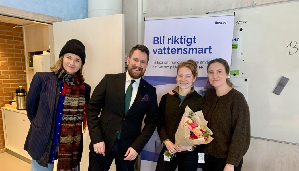 Emma Johansson och Sophie Olofsson hyllas. Foto: Halmstad kommun