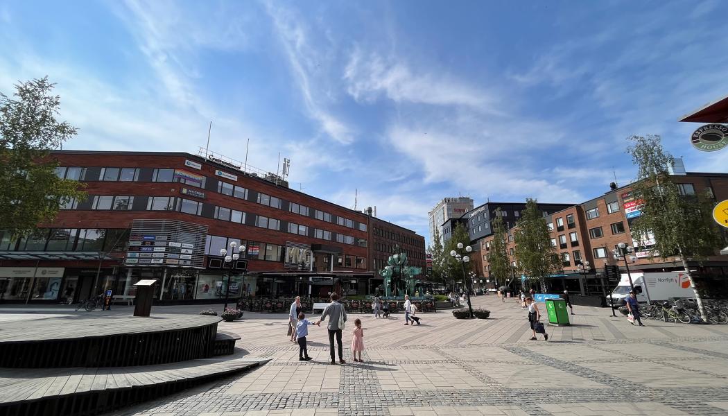 Renmarkstorget juni 2023. Bild: Umeå kommun