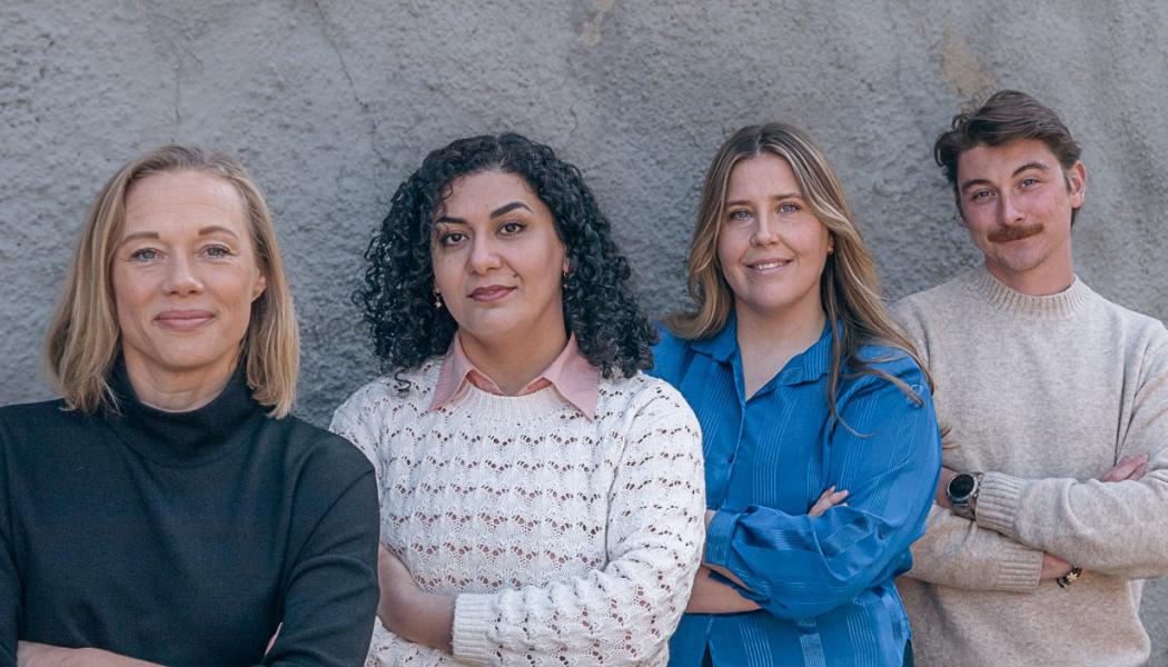 Karin Ripol (vd, från vänster), Marie Hedayati, Gabriella Rullander och Christoffer Grunewald Foto: Structor