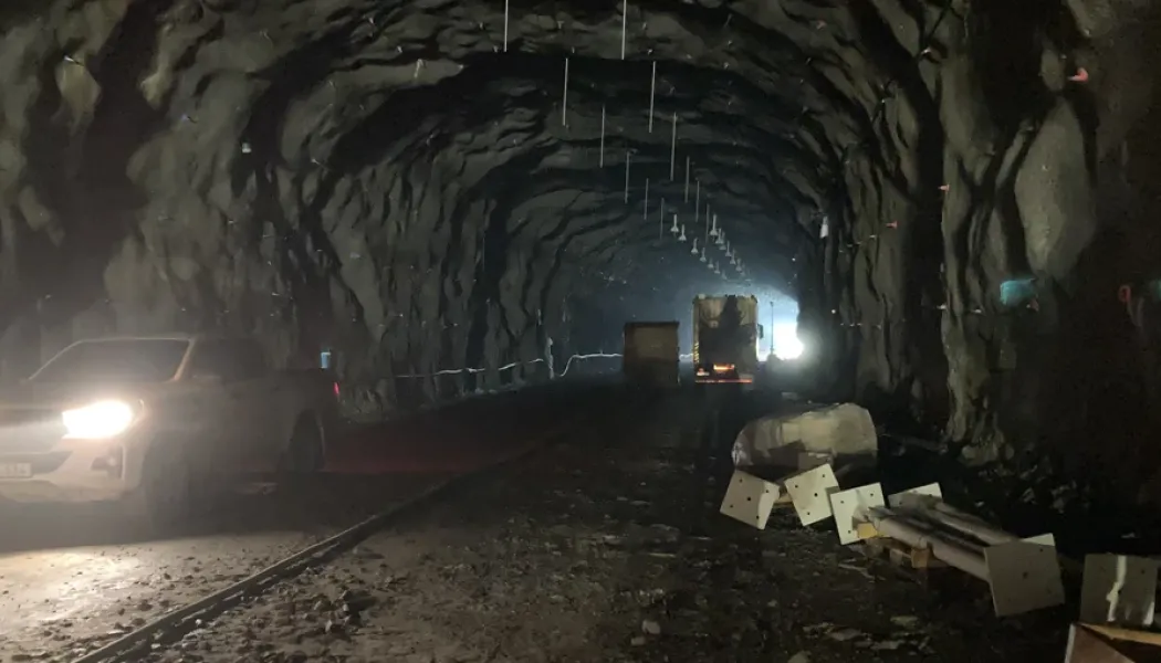 Bild från tunnelarbetet. Foto: Katarina Yngvesson/Trafikverket