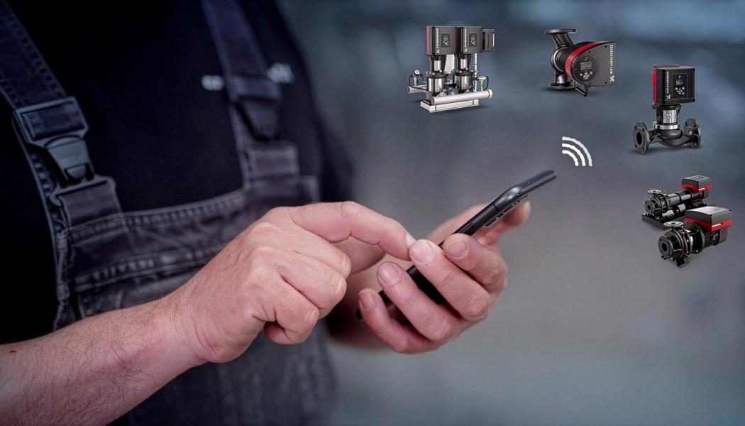 Digitala verktyg kan bidra till att göra VVS-branschen mer attraktiv för unga, som redan är vana vid att arbeta med appar och data. Det uppger Grundfos. Foto: Grundfos