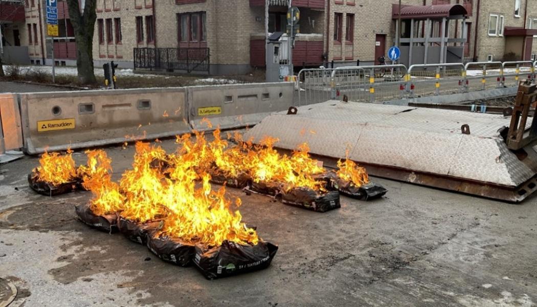 Tjältining pågår. Foto: Anna-Britha Ulvenklev/Örebro kommun.