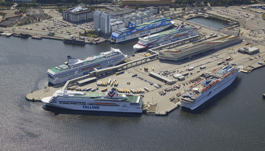 Värtahamnen i Stockholm. Pressbild: Stockholms hamnar