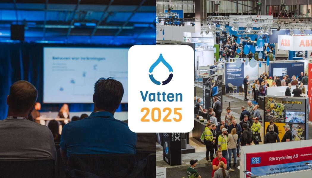 Den 23–25 oktober arrangeras den andra upplagan av Mötesplats Vatten2025 i Göteborg. Foto: Svenska Mässan Gothia Towers
