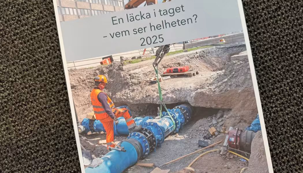2025 års upplaga av rapporten En läcka i taget – vem ser helheten?. Foto: VA-Fakta