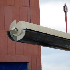 Eliquo Malmberg Water, som tog över uppförandet av Kalmarsundsverket i våras efter konkursade Serneke, håller på att uppföra den sista byggnaden på platsen.
FOTO: Kalmar Vatten/ELIQUO MALMBERG WATER