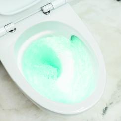 Den nya vägghängda toaletten. Foto: Geberit &Ifö