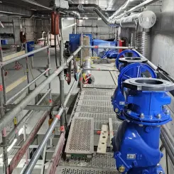 Installation av pumpstation i deletapp Korsvägen. Foto: Trafikverket, Håkan Holgén