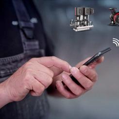 Digitala verktyg kan bidra till att göra VVS-branschen mer attraktiv för unga, som redan är vana vid att arbeta med appar och data. Det uppger Grundfos. Foto: Grundfos