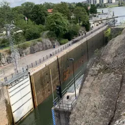Slussar i Trollhätte kanal. Foto: Trafikverket